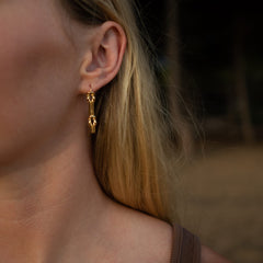 Reef Dropback Earrings Gold