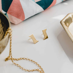 Union Triangles Studs Silver