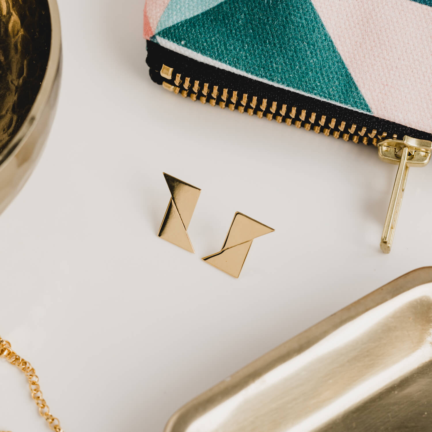 Union Triangles Studs Silver