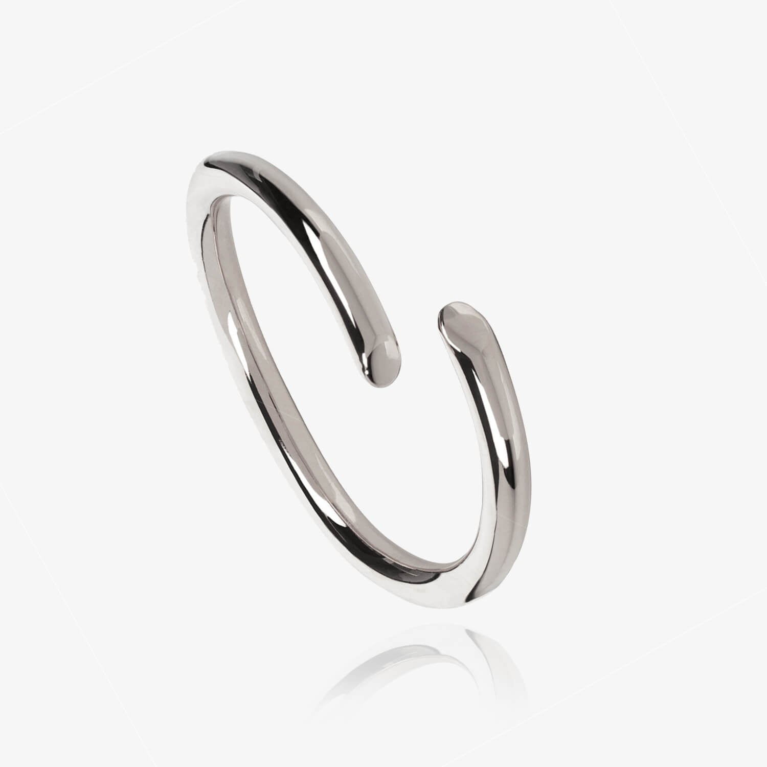 Chamfered Ring Silver
