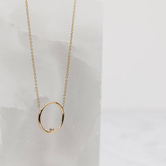 Comet Diamond Necklace Gold