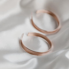 Large Basic Hoops Rose Gold