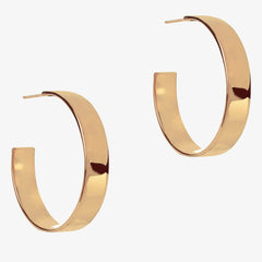 Large Basic Hoops Rose Gold