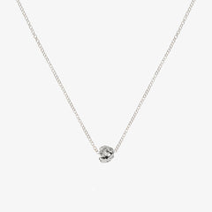 Silver weighty textured charm on silver chain