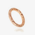 Hand-textured ring in rose gold by Matthew Calvin