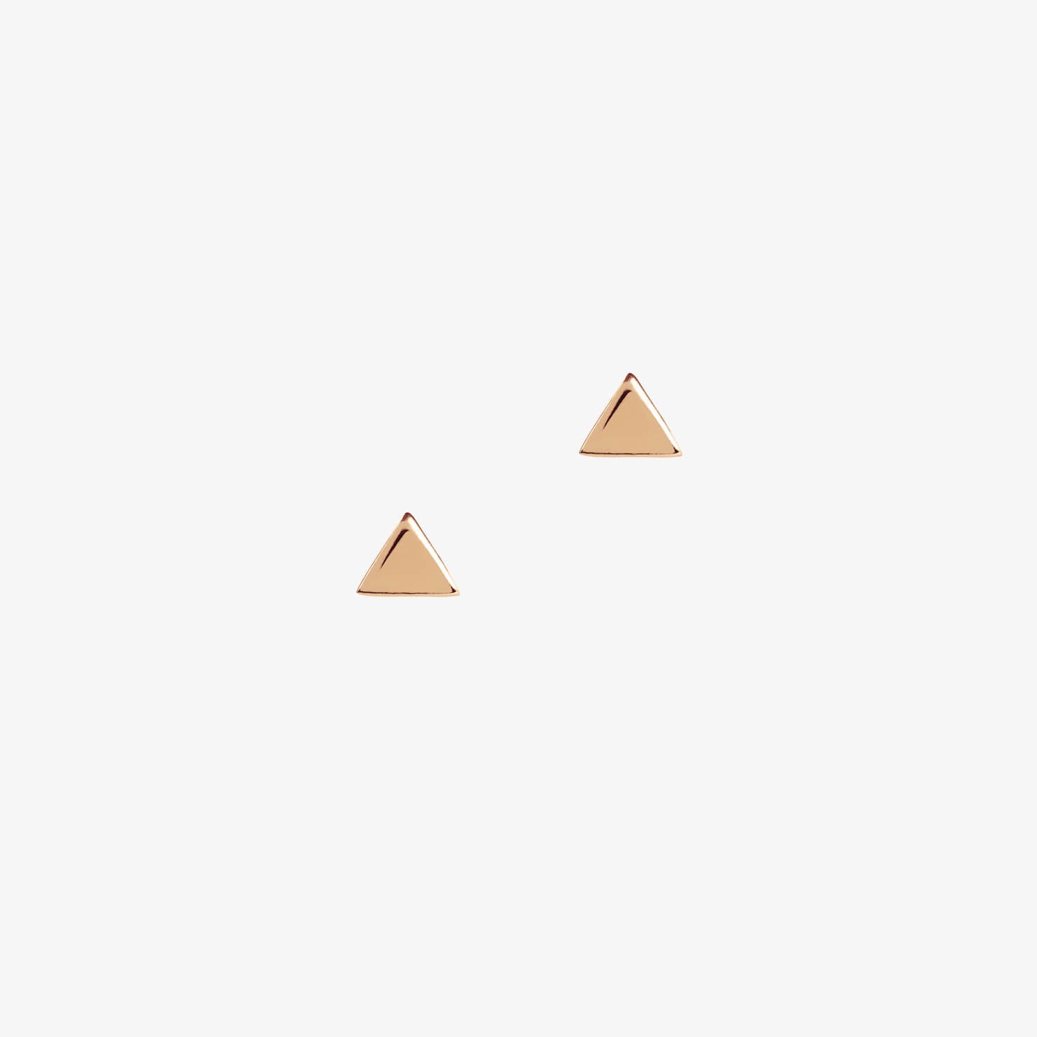 Triangle Studs Rose Gold