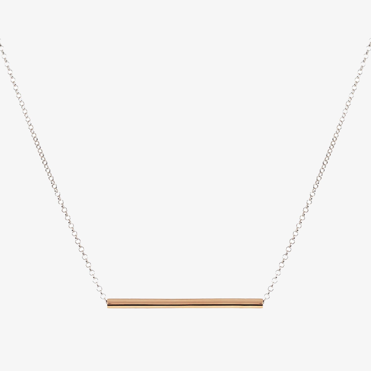 Medium Tube Necklace Rose Gold