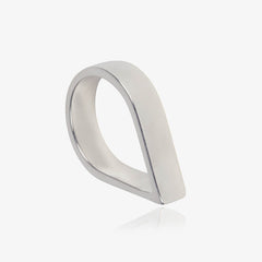 Silver Wide Point Ring on a white background