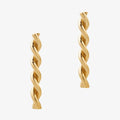 Braided Bar Earrings Gold