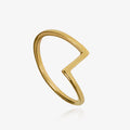 gold vermeil angular joint ring by matthew calvin on a white background