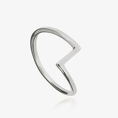 sterling silver angular joint ring by matthew calvin on a white background