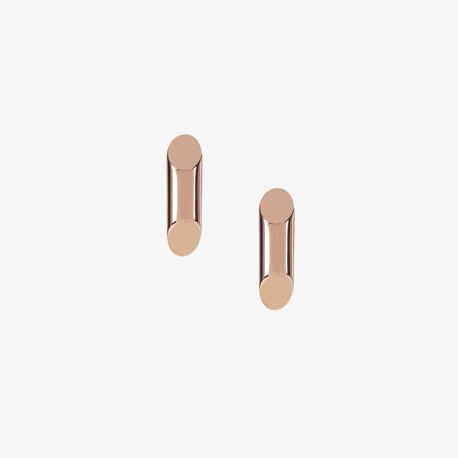 Large Cut Off Studs Rose Gold