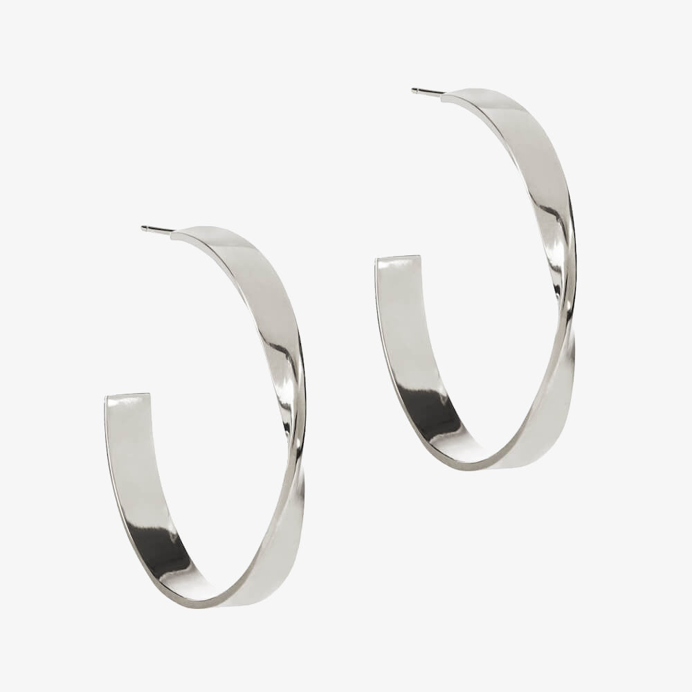 Mobius Hoops 28mm Silver