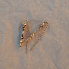 Reef Dropback Earrings Silver