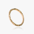 Thin Meteorite Ring in gold with a hammered effect
