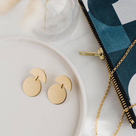 Union Drop Earrings Silver