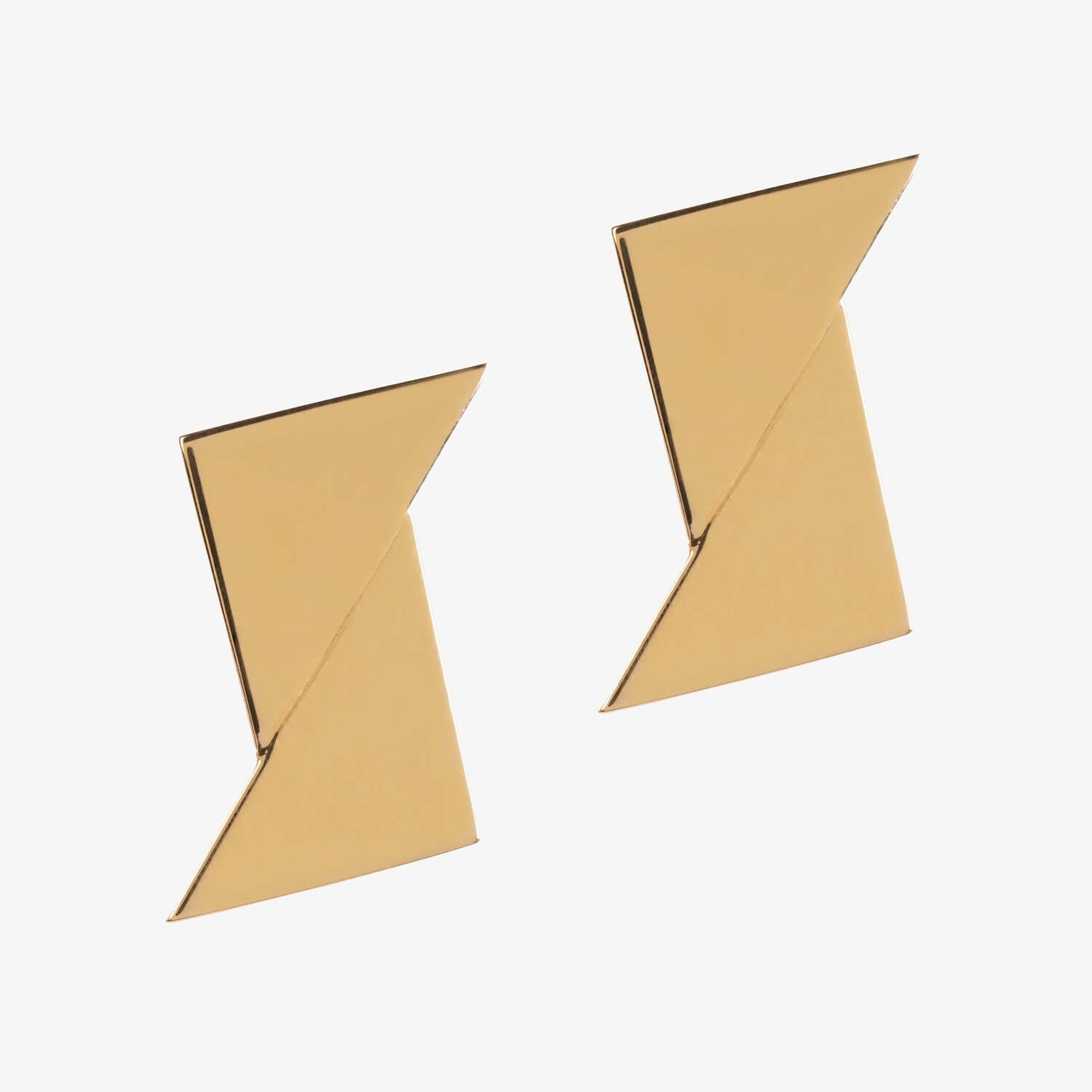 Union Triangles Studs Gold