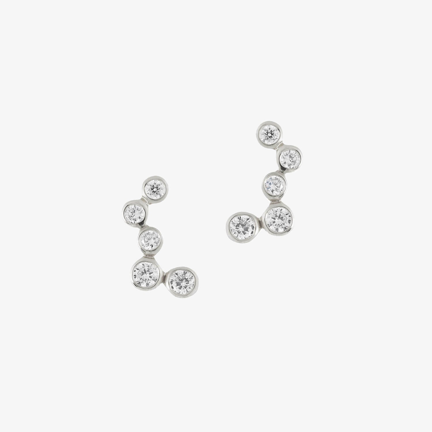 Celeste Diamond Earrings Silver