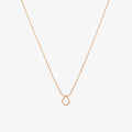 A rose gold Classic Teardrop Necklace on a white background