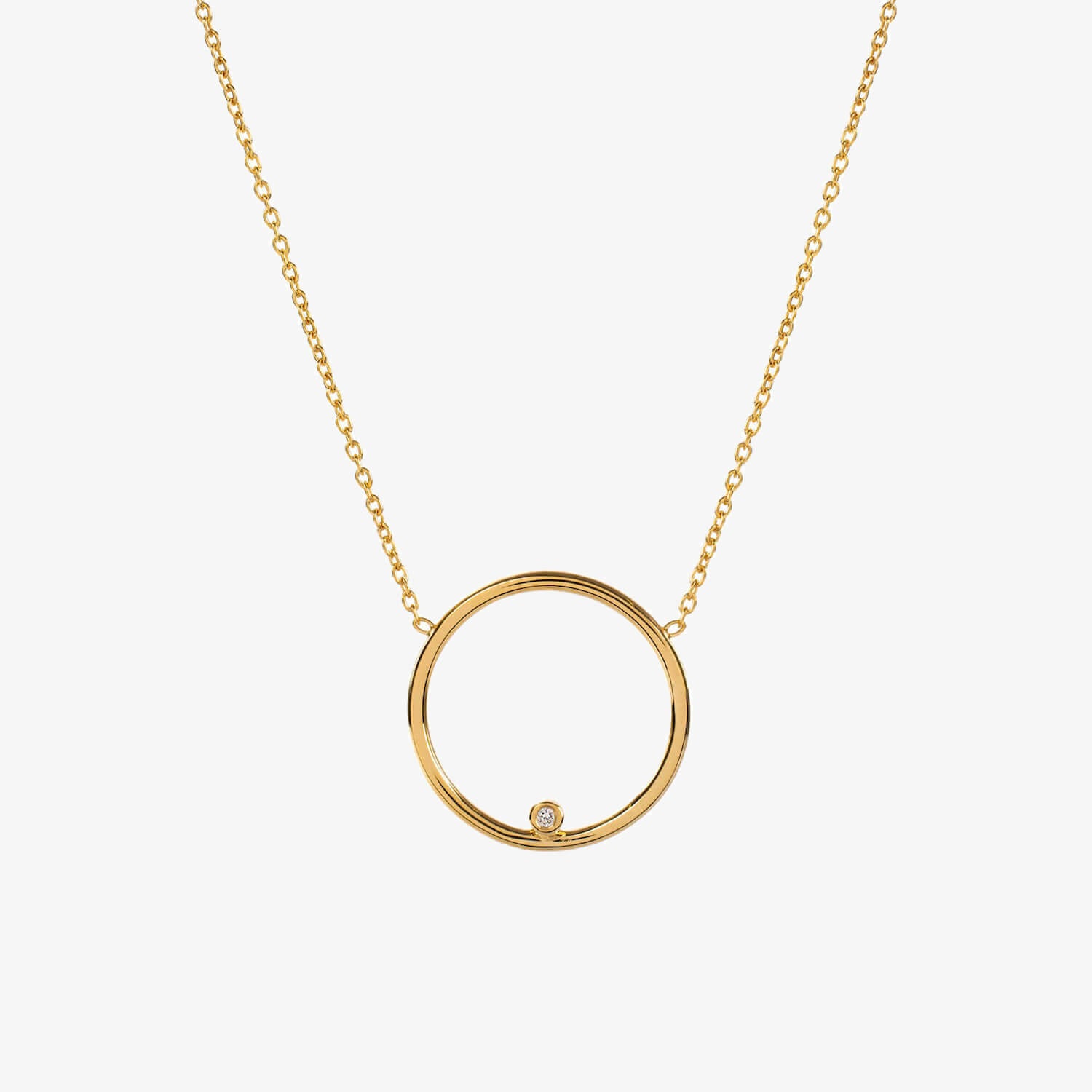 Comet Diamond Necklace Gold