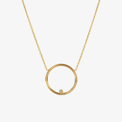 Comet Diamond Necklace Gold