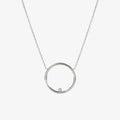 Comet Diamond Necklace Silver