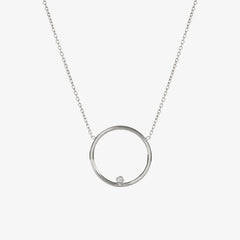 Comet Diamond Necklace Silver