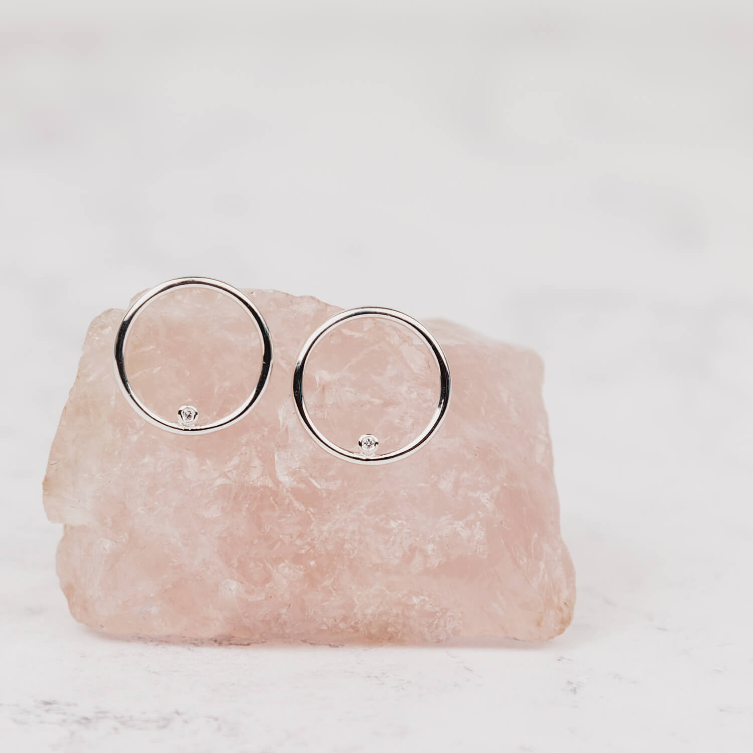 Comet Diamond Earrings Rose Gold