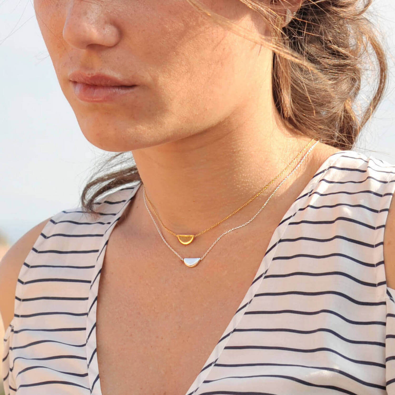 Disc Necklace Rose Gold