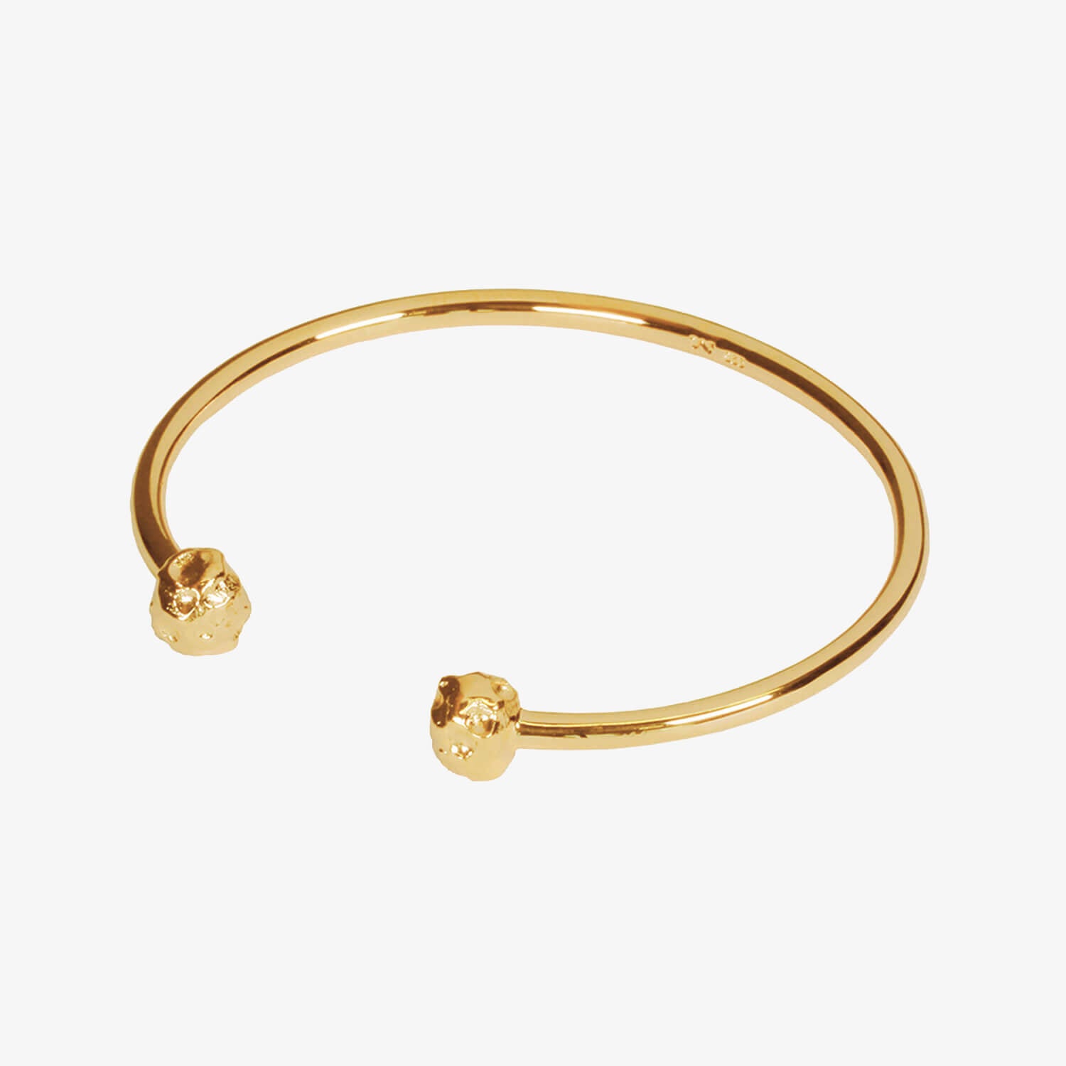 Double Meteorite Bangle in gold by Matthew Calvin Jewellery