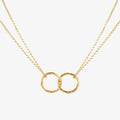 Double Meteorite Ring Pendant in gold by Matthew Calvin Jewellery