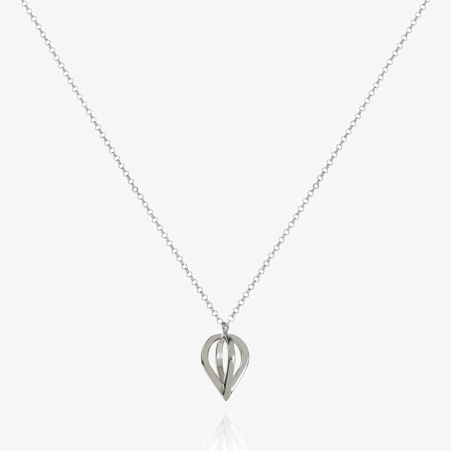 Double Point Necklace Silver