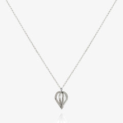 Double Point Necklace Silver