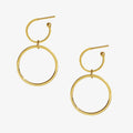 Double Ring Hoops Gold