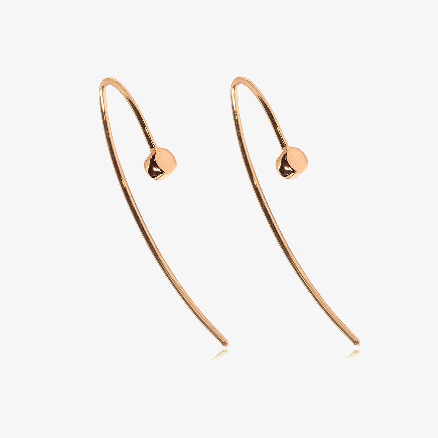 Hanging Dot Studs Rose Gold