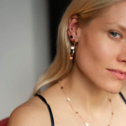 Large Basic Hoops Rose Gold