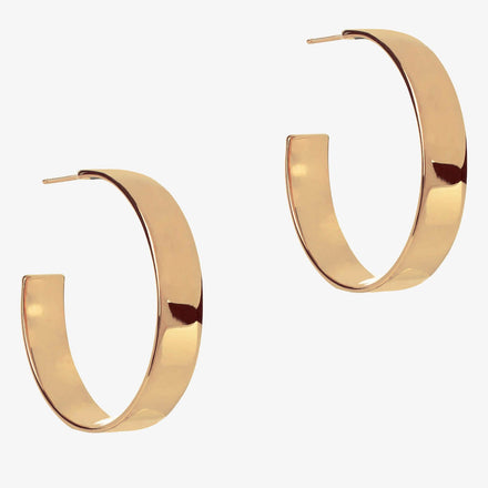 Large Basic Hoops Rose Gold