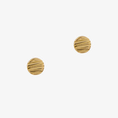 Round textured studs with gold plating by Matthew Calvin Jewellery