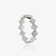 Telos Charm Ring in solid sterling silver
