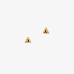 Small triangle studs in gold