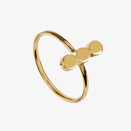 Dot Ring Triple Gold